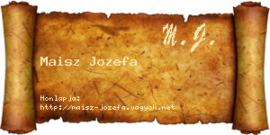 Maisz Jozefa névjegykártya